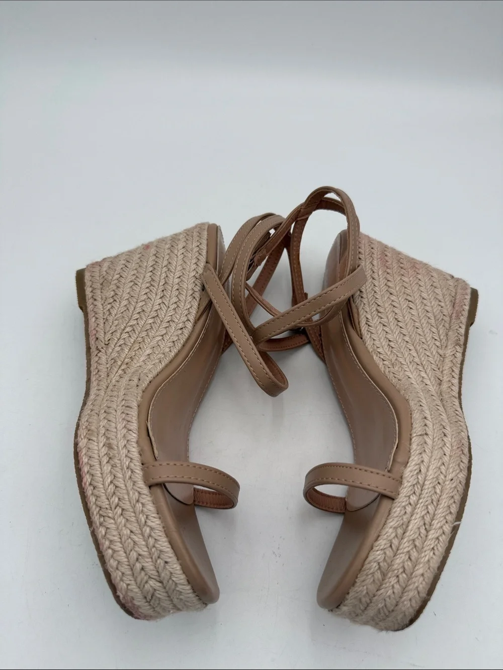 Berness Wedge Sandals in Taupe Nude women 10 espadrilles vacation boho casual